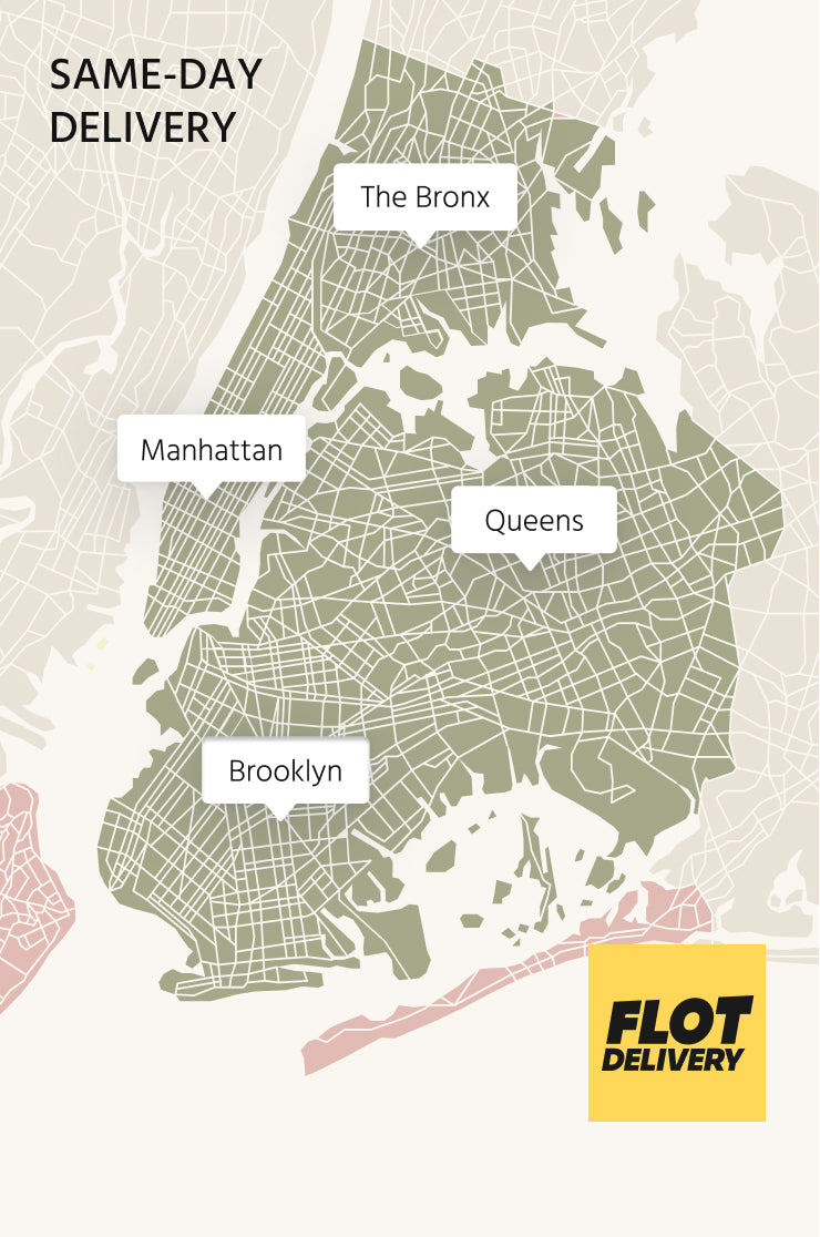 New York Map with Flot Delivery