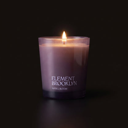 In Full Bloom Candle burning