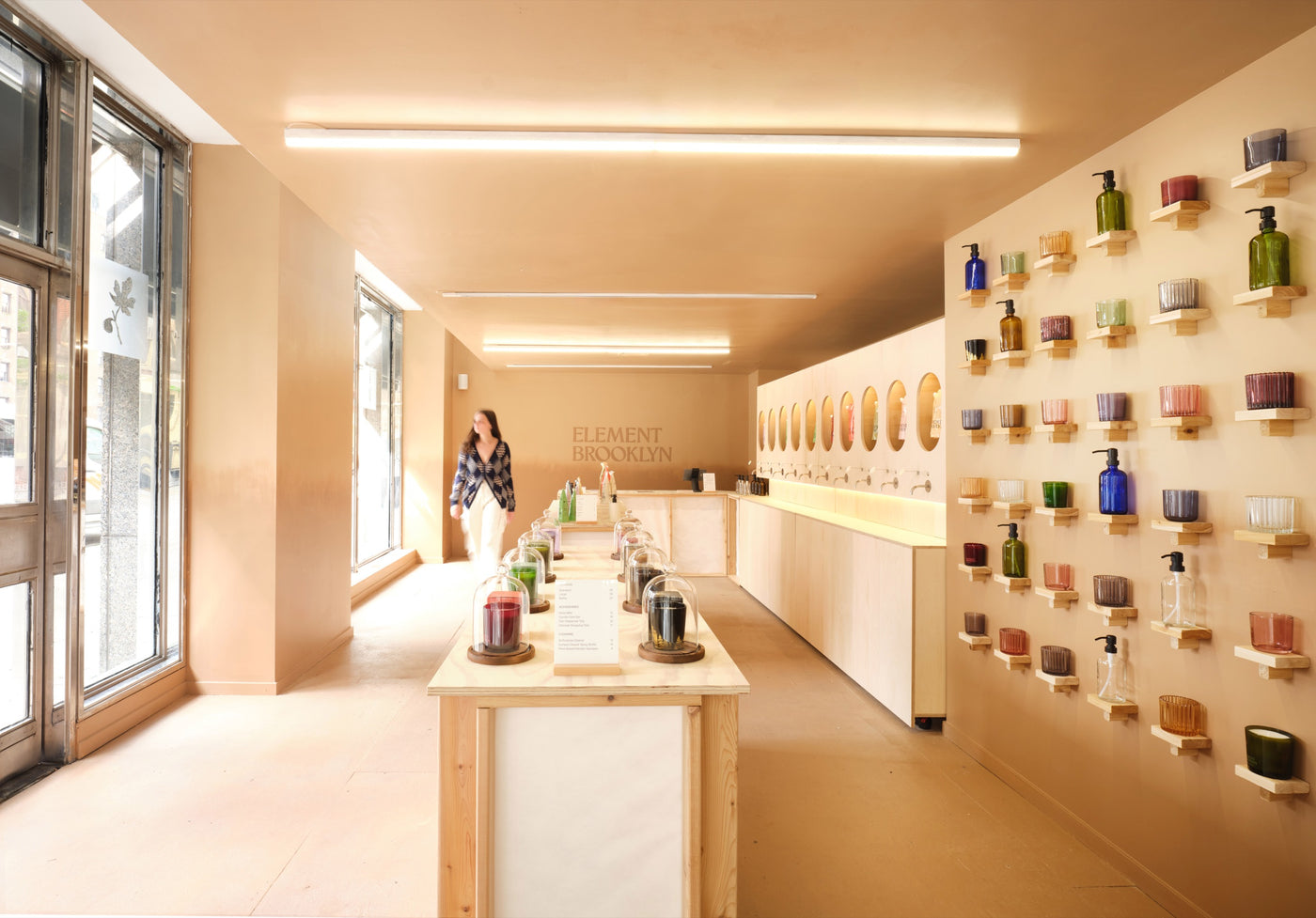 Element Brooklyn candles being hand-poured at the Bushwick factory