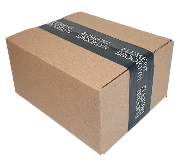 Element Brooklyn shipping box with branded tape